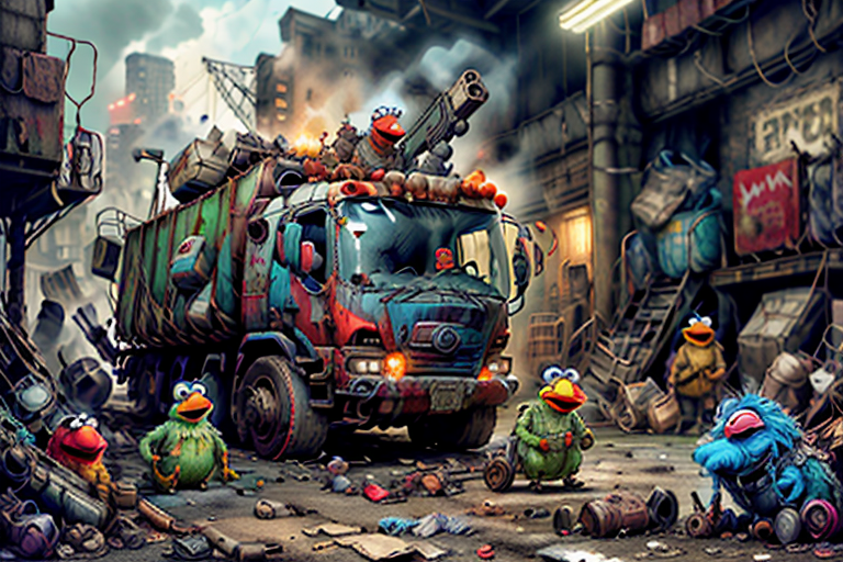 03494-2778438644-concept art  (MuppetManiaAI garbage_truck_1.1), pintle-mounted machine gun, (industrial_0.8), (gritty_1.1), dirty, grimy, worn,.png